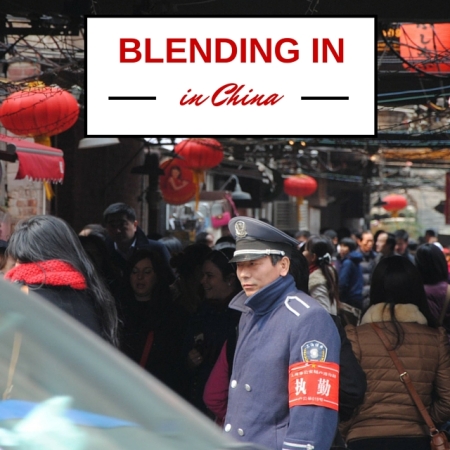 It was hard for us to blend in in China, while living in a Beijing satellite city, where foreigners are not a common site.